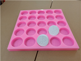 Round Soap Mold Custom 25Cavity with Brand Logo Name Personalized Soap Molds